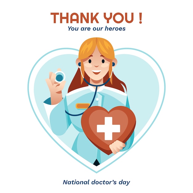 Free vector national doctor's day illustration