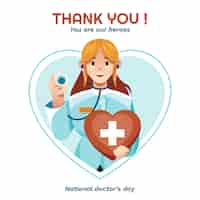 Free vector national doctor's day illustration