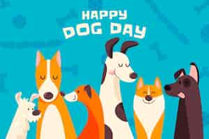 Free vector national dog day illustration