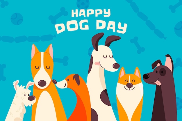 National dog day illustration