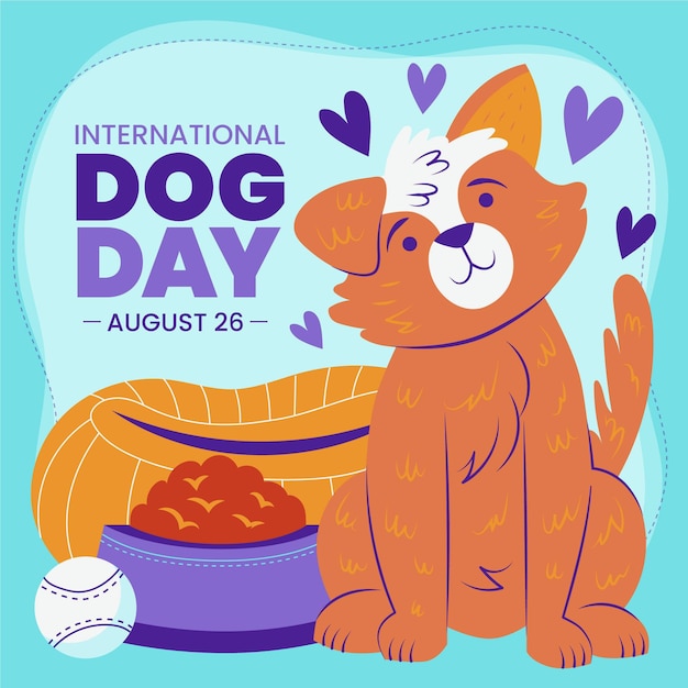 National dog day illustration