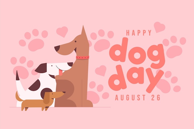 Free vector national dog day illustration