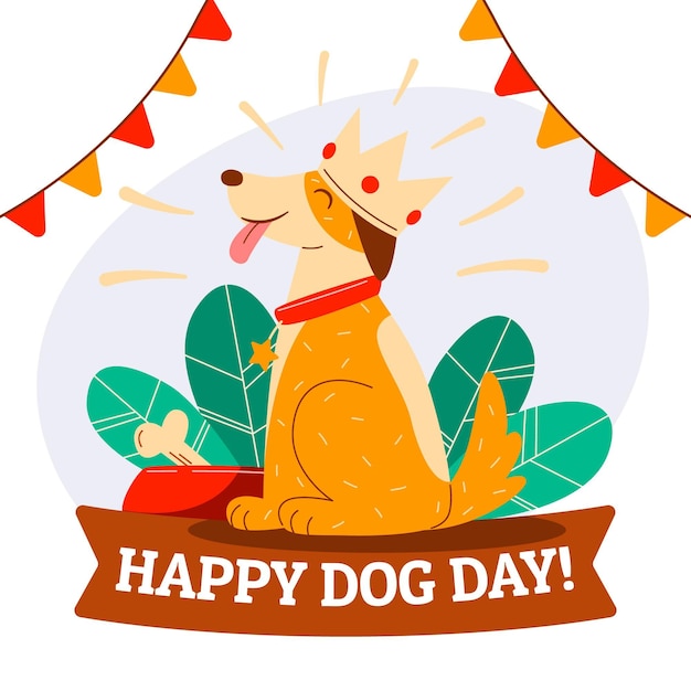 National dog day illustration