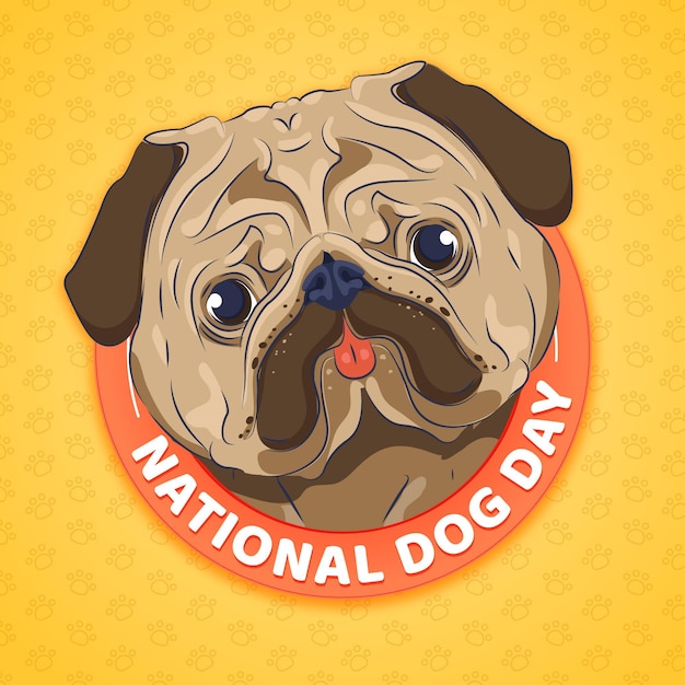 National dog day illustration