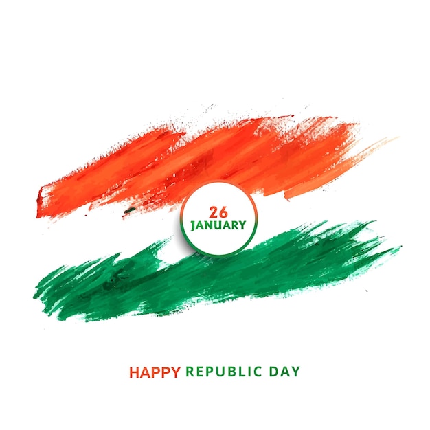 Free vector national flag colours for indian republic day celebration design