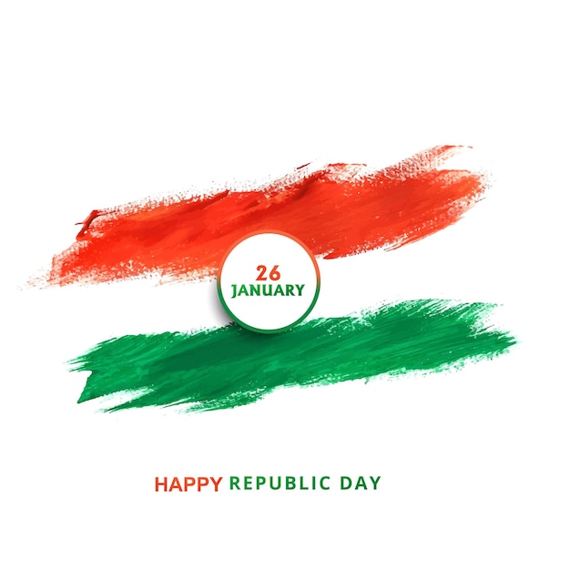 National flag colours for indian republic day celebration design