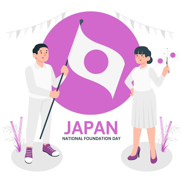 Free vector national foundation day concept illustration