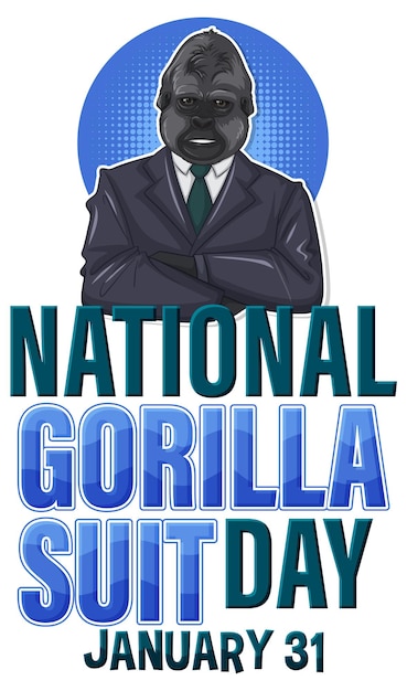 National gorilla suit day banner