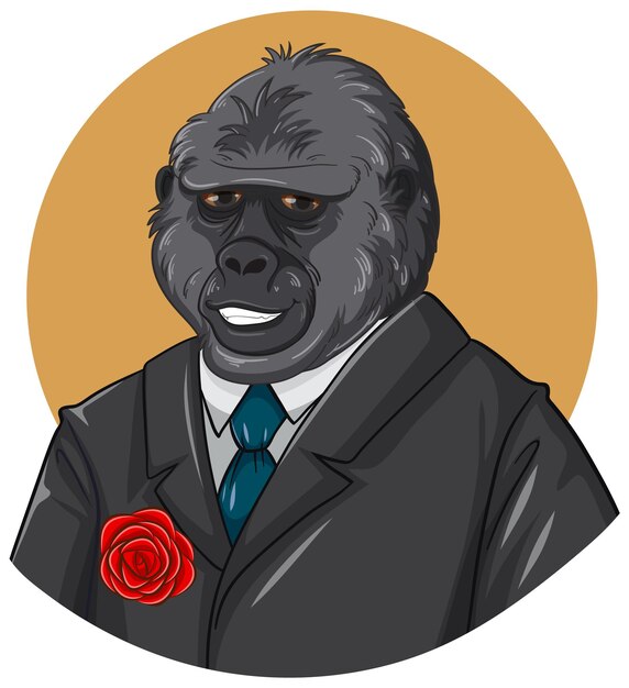 Vettore gratuito concetto nazionale del fumetto di giorno del vestito di gorilla
