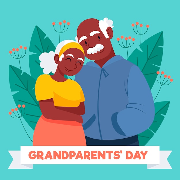 Free vector national grandparents day drawing