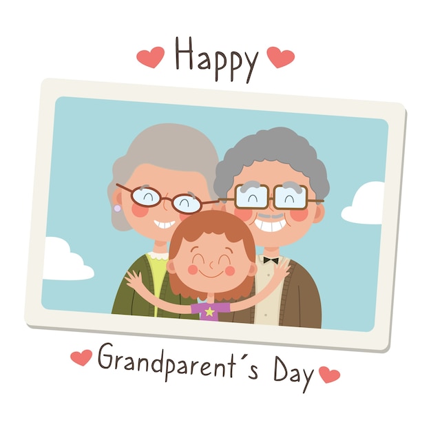 Бесплатное векторное изображение Национальный день бабушки и дедушки иллюстрация