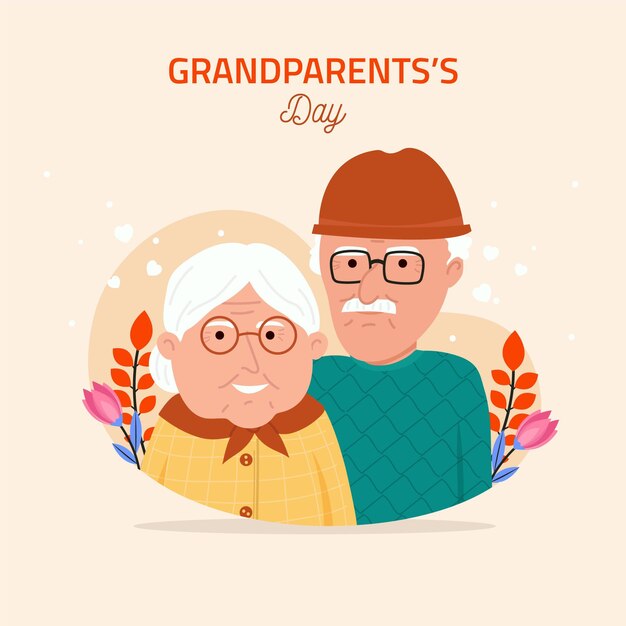 National grandparents' day illustration