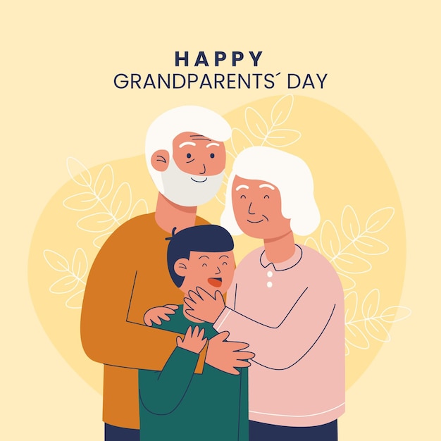 National grandparents' day with grandparents and nephew