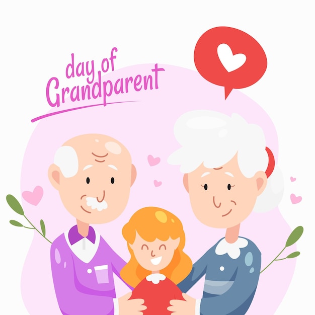 National grandparents' day with grandparents and niece