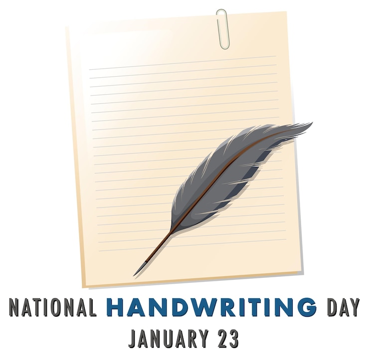 Free Vector national handwriting day banner design