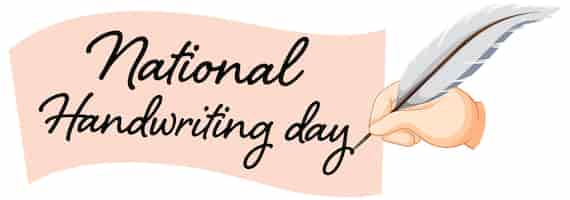 Vettore gratuito concetto di giornata nazionale della scrittura a mano