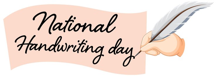 Free Vector national handwriting day concept