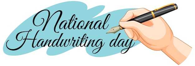 National handwriting day concept