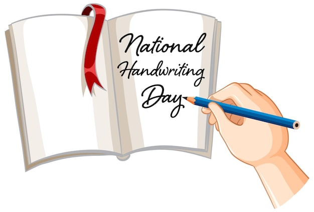 Free vector national handwriting day concept