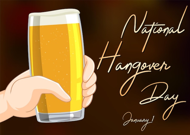 National hangover day banner design