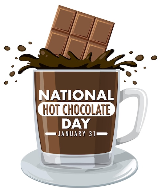 全国ホット チョコレートの日バナー デザイン