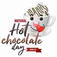 無料ベクター 全国ホット チョコレートの日バナー デザイン