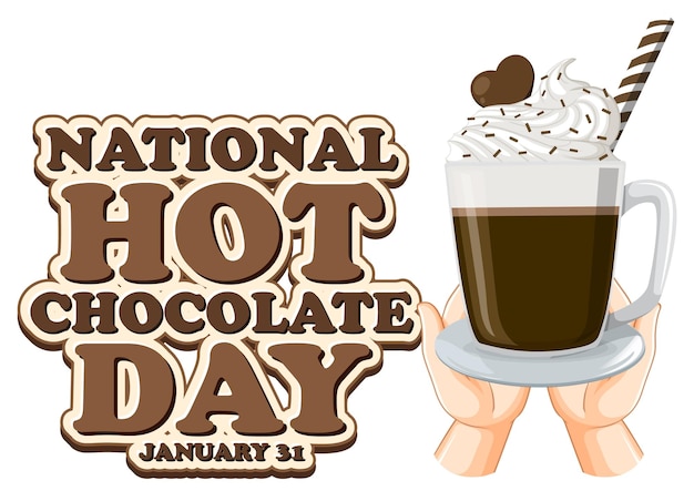 National Hot Chocolate Day Banner Design