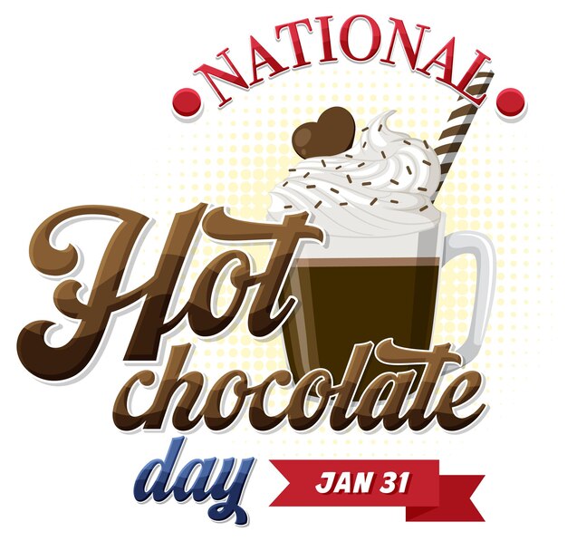 Free Vector National hot chocolate day banner design