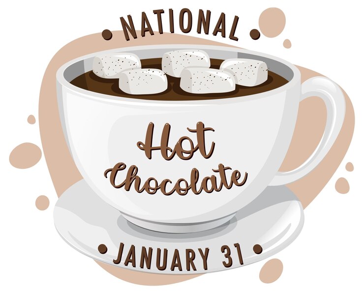 Free Vector national hot chocolate day banner design