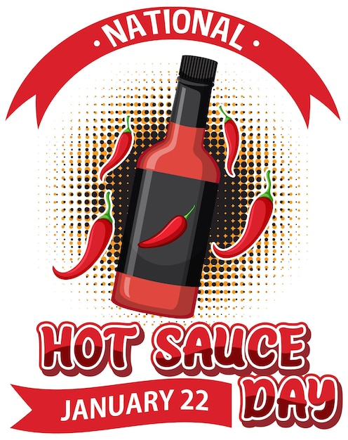 Free vector national hot sauce day banner design