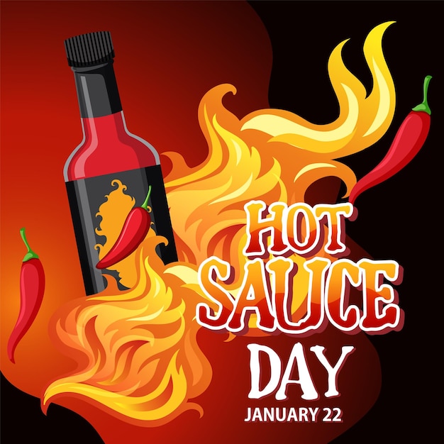 Free vector national hot sauce day banner design