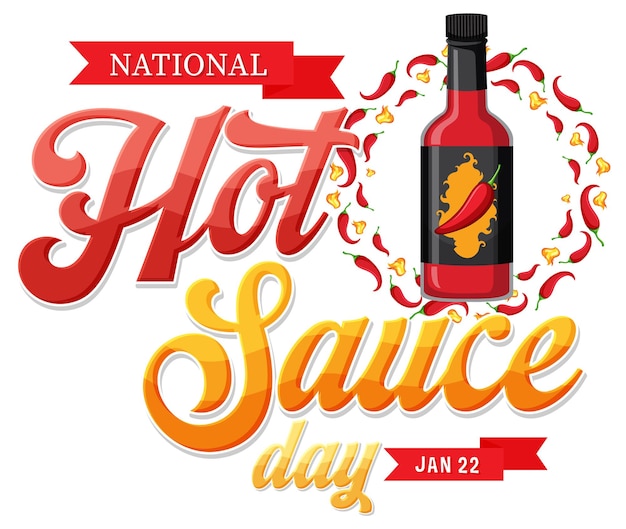 Free vector national hot sauce day banner design