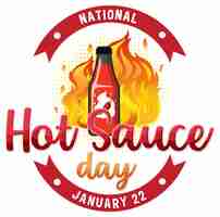 Free vector national hot sauce day banner design