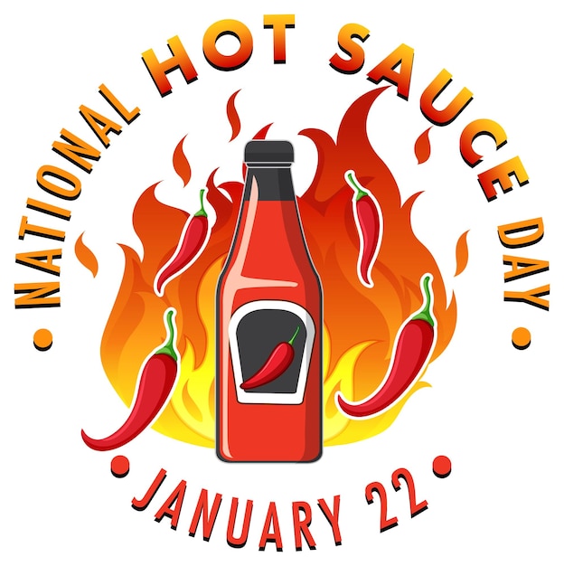 Free vector national hot sauce day banner design