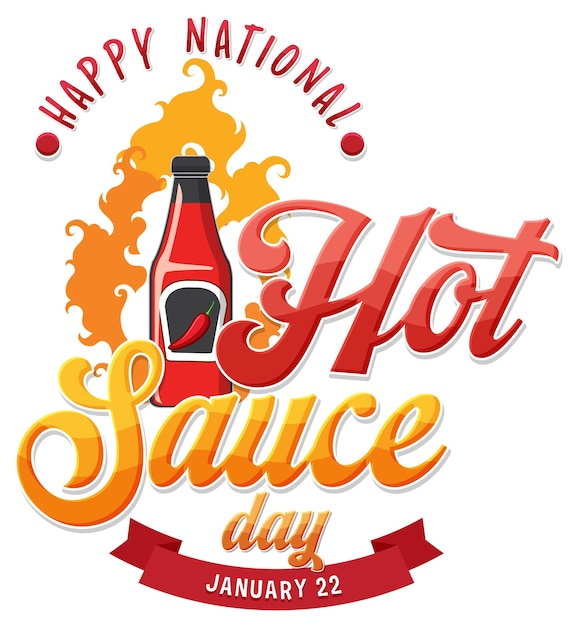 Free vector national hot sauce day banner design