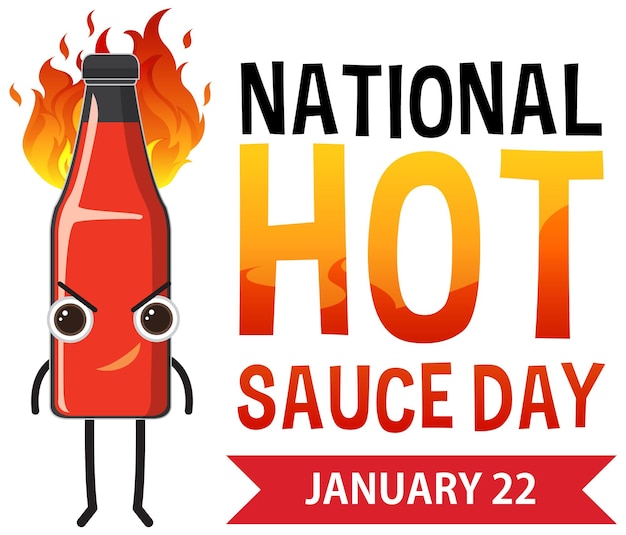 National hot sauce day banner design