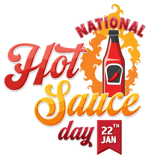 National Hot Sauce Day Banner Design