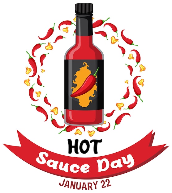 Free vector national hot sauce day banner design