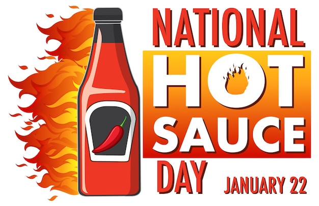 Free vector national hot sauce day banner