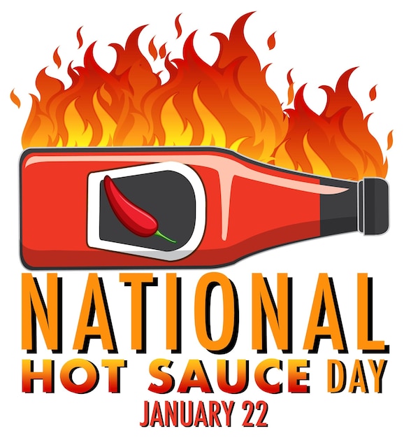 Free vector national hot sauce day banner