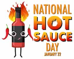 Free vector national hot sauce day banner