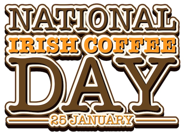 Free vector national irish coffee day banner design