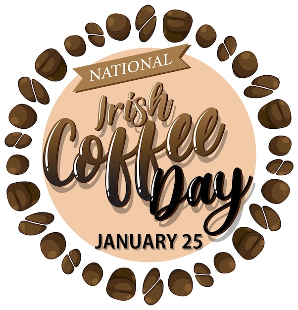 Free vector national irish coffee day banner design