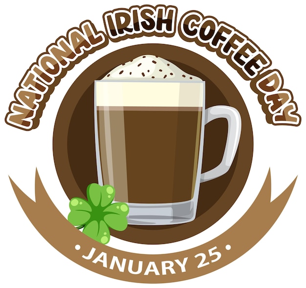 National Irish Coffee Day Banner Design