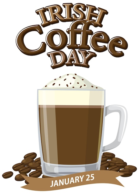 National Irish Coffee Day Banner Design