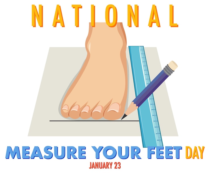 Free Vector national measure your feet day banner design