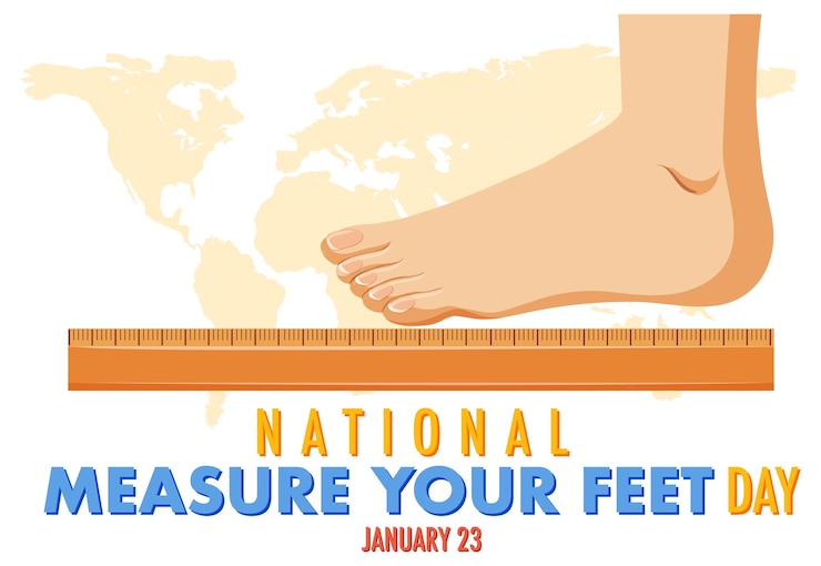 무료 Vector national measure your feet day 배너 디자인