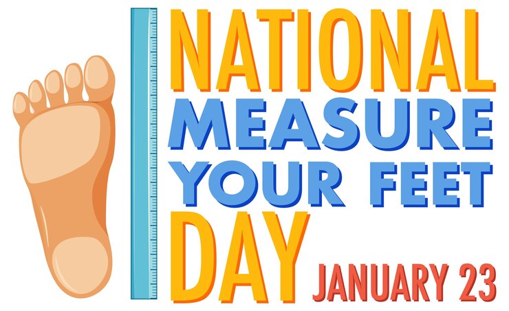 무료 Vector national measure your feet day 배너 디자인