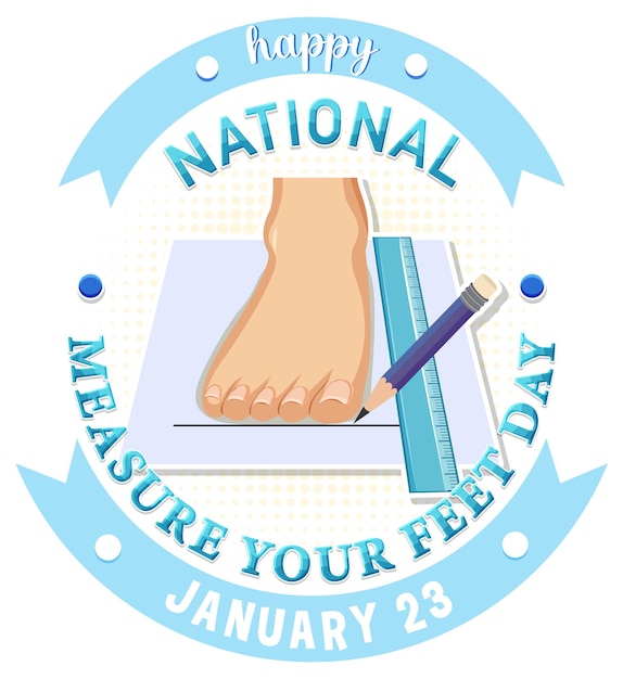 무료 벡터 national measure your feet day 배너 디자인