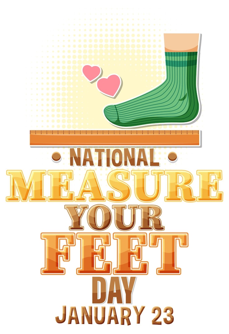 무료 Vector national measure your feet day 배너 디자인